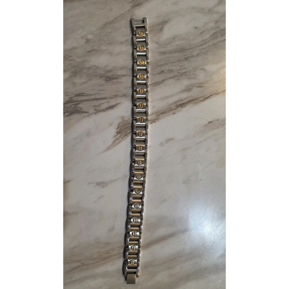 14k gold steenless steel mens bracelet